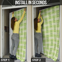 Aloha Hawaii Pakalana Pikake Lei Door Cover Palaka Inspired Hawaiian-plaid Pastel Green