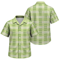Aloha Hawaii Pakalana Pikake Lei Family Matching Off Shoulder Maxi Dress and Hawaiian Shirt Palaka Inspired Hawaiian-plaid Pastel Green