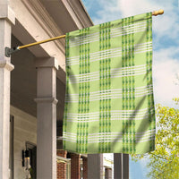 Aloha Hawaii Pakalana Pikake Lei Garden Flag Palaka Inspired Hawaiian-plaid Pastel Green