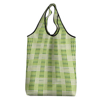 Aloha Hawaii Pakalana Pikake Lei Grocery Bag Palaka Inspired Hawaiian-plaid Pastel Green