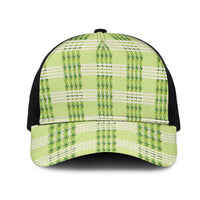 Aloha Hawaii Pakalana Pikake Lei Mesh Trucker Cap Palaka Inspired Hawaiian-plaid Pastel Green