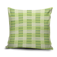 Aloha Hawaii Pakalana Pikake Lei Pillow Cover Palaka Inspired Hawaiian-plaid Pastel Green