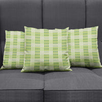 Aloha Hawaii Pakalana Pikake Lei Pillow Cover Palaka Inspired Hawaiian-plaid Pastel Green