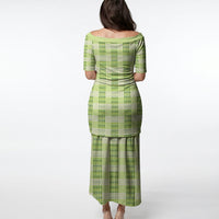 Aloha Hawaii Pakalana Pikake Lei Puletasi Palaka Inspired Hawaiian-plaid Pastel Green