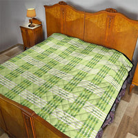 Aloha Hawaii Pakalana Pikake Lei Quilt Palaka Inspired Hawaiian-plaid Pastel Green