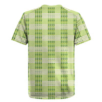 Aloha Hawaii Pakalana Pikake Lei Rugby Jersey Palaka Inspired Hawaiian-plaid Pastel Green