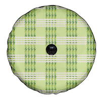 Aloha Hawaii Pakalana Pikake Lei Spare Tire Cover Palaka Inspired Hawaiian-plaid Pastel Green