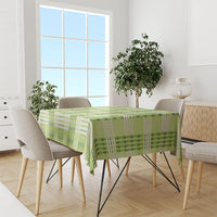 Aloha Hawaii Pakalana Pikake Lei Tablecloth Palaka Inspired Hawaiian-plaid Pastel Green