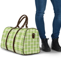 Aloha Hawaii Pakalana Pikake Lei Travel Bag Palaka Inspired Hawaiian-plaid Pastel Green