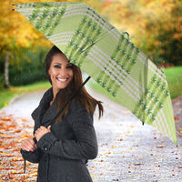 Aloha Hawaii Pakalana Pikake Lei Umbrella Palaka Inspired Hawaiian-plaid Pastel Green