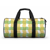 Aloha Hawaii Ilima Maile Lei Duffle Bag Palaka Inspired Hawaiian-plaid White