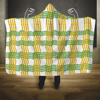 Aloha Hawaii Ilima Maile Lei Hooded Blanket Palaka Inspired Hawaiian-plaid White