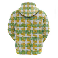 Aloha Hawaii Ilima Maile Lei Hoodie Palaka Inspired Hawaiian-plaid White