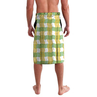 Aloha Hawaii Ilima Maile Lei Lavalava Palaka Inspired Hawaiian-plaid White
