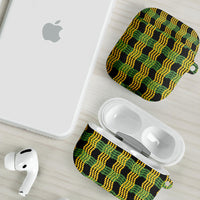 Aloha Hawaii Ilima Maile Lei AirPods Case Palaka Inspired Hawaiian-plaid Black