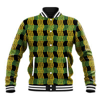 Aloha Hawaii Ilima Maile Lei Baseball Jacket Palaka Inspired Hawaiian-plaid Black