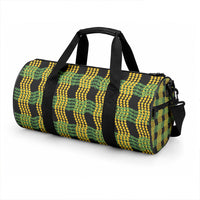 Aloha Hawaii Ilima Maile Lei Duffle Bag Palaka Inspired Hawaiian-plaid Black