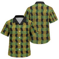 Aloha Hawaii Ilima Maile Lei Family Matching Off The Shoulder Long Sleeve Dress and Hawaiian Shirt Palaka Inspired Hawaiian-plaid Black