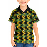 Aloha Hawaii Ilima Maile Lei Hawaiian Shirt Palaka Inspired Hawaiian-plaid Black