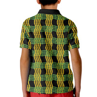 Aloha Hawaii Ilima Maile Lei Kid Polo Shirt Palaka Inspired Hawaiian-plaid Black