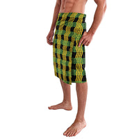 Aloha Hawaii Ilima Maile Lei Lavalava Palaka Inspired Hawaiian-plaid Black