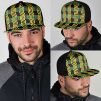Aloha Hawaii Ilima Maile Lei Mesh Trucker Cap Palaka Inspired Hawaiian-plaid Black