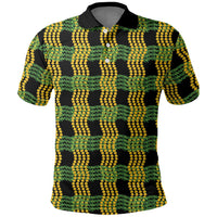 Aloha Hawaii Ilima Maile Lei Polo Shirt Palaka Inspired Hawaiian-plaid Black