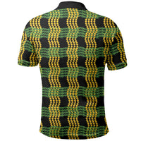 Aloha Hawaii Ilima Maile Lei Polo Shirt Palaka Inspired Hawaiian-plaid Black