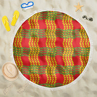 Aloha Hawaii Ilima Maile Lei Beach Blanket Palaka Inspired Hawaiian-plaid Red