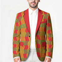 Aloha Hawaii Ilima Maile Lei Blazer Palaka Inspired Hawaiian-plaid Red
