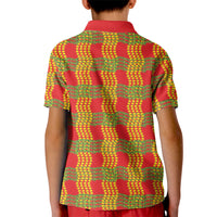 Aloha Hawaii Ilima Maile Lei Kid Polo Shirt Palaka Inspired Hawaiian-plaid Red