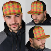 Aloha Hawaii Ilima Maile Lei Mesh Trucker Cap Palaka Inspired Hawaiian-plaid Red