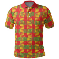 Aloha Hawaii Ilima Maile Lei Polo Shirt Palaka Inspired Hawaiian-plaid Red