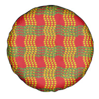 Aloha Hawaii Ilima Maile Lei Spare Tire Cover Palaka Inspired Hawaiian-plaid Red