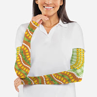 Hawaii Leis Palaka Motifs Arm Sleeves Pikake Pakalana Maile Ilima Kakau Style