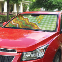 Hawaii Leis Palaka Motifs Auto Sun Shade Pikake Pakalana Maile Ilima Kakau Style