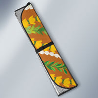 Hawaii Leis Palaka Motifs Auto Sun Shade Pikake Pakalana Maile Ilima Kakau Style
