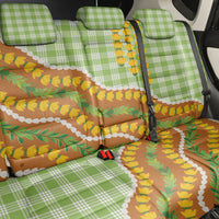 Hawaii Leis Palaka Motifs Back Car Seat Cover Pikake Pakalana Maile Ilima Kakau Style