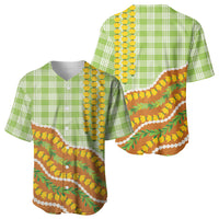 Hawaii Leis Palaka Motifs Baseball Jersey Pikake Pakalana Maile Ilima Kakau Style
