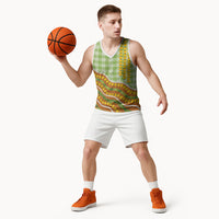 Hawaii Leis Palaka Motifs Basketball Jersey Pikake Pakalana Maile Ilima Kakau Style