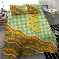 Hawaii Leis Palaka Motifs Bedding Set Pikake Pakalana Maile Ilima Kakau Style