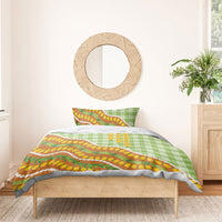 Hawaii Leis Palaka Motifs Bedding Set Pikake Pakalana Maile Ilima Kakau Style