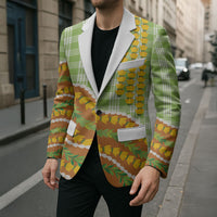 Hawaii Leis Palaka Motifs Blazer Pikake Pakalana Maile Ilima Kakau Style