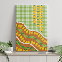Hawaii Leis Palaka Motifs Canvas Wall Art Pikake Pakalana Maile Ilima Kakau Style