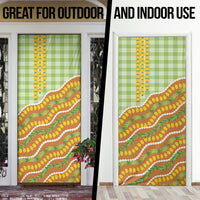 Hawaii Leis Palaka Motifs Door Cover Pikake Pakalana Maile Ilima Kakau Style