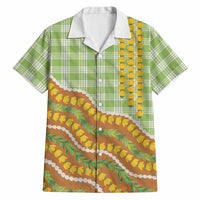 Hawaii Leis Palaka Motifs Hawaiian Shirt Pikake Pakalana Maile Ilima Kakau Style