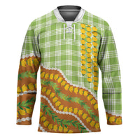 Hawaii Leis Palaka Motifs Hockey Jersey Pikake Pakalana Maile Ilima Kakau Style