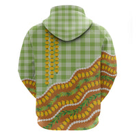 Hawaii Leis Palaka Motifs Hoodie Pikake Pakalana Maile Ilima Kakau Style