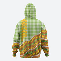 Hawaii Leis Palaka Motifs Hoodie Pikake Pakalana Maile Ilima Kakau Style