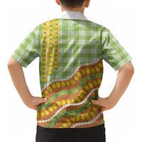 Hawaii Leis Palaka Motifs Kid Hawaiian Shirt Pikake Pakalana Maile Ilima Kakau Style